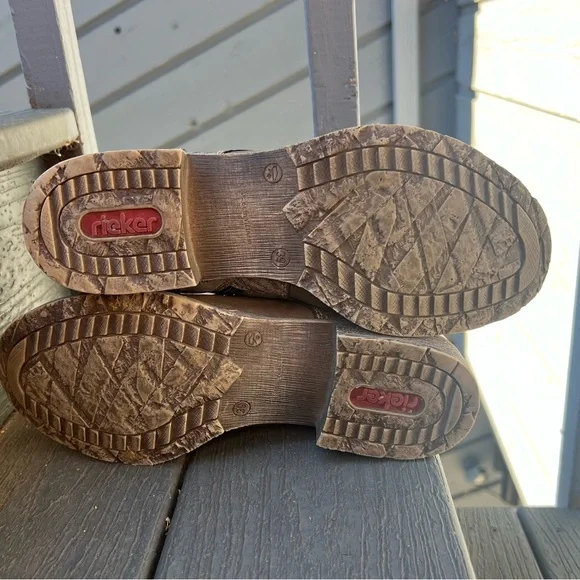 RIEKER BROWN TAN COMBAT BOOTS SIZE 39 NEW - Picture 8 of 11
